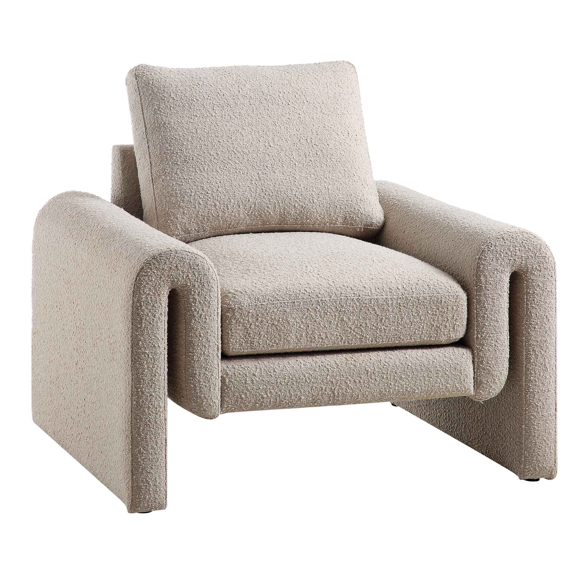 hampstead taupe boucle curved armchair hampstead taupe boucle curved armchair