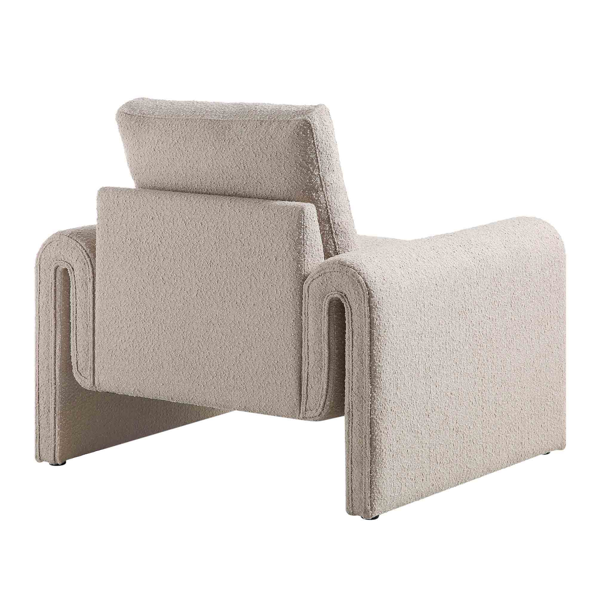 hampstead taupe boucle curved armchair hampstead taupe boucle curved armchair