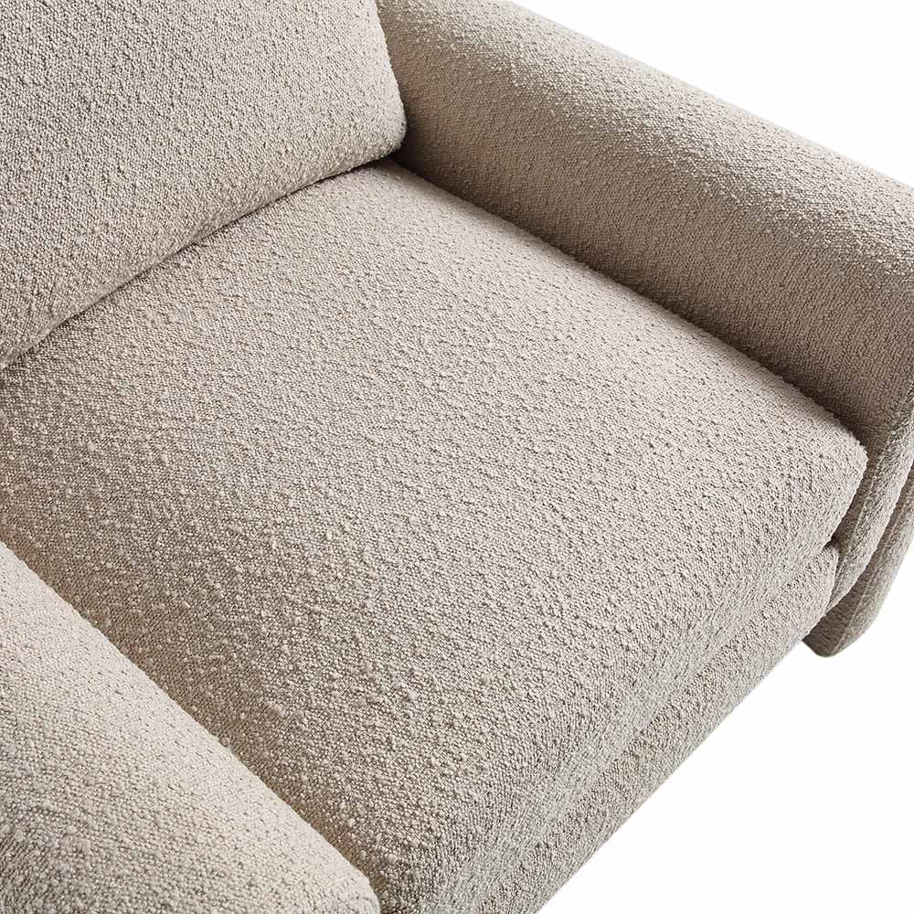 hampstead taupe boucle curved armchair hampstead taupe boucle curved armchair