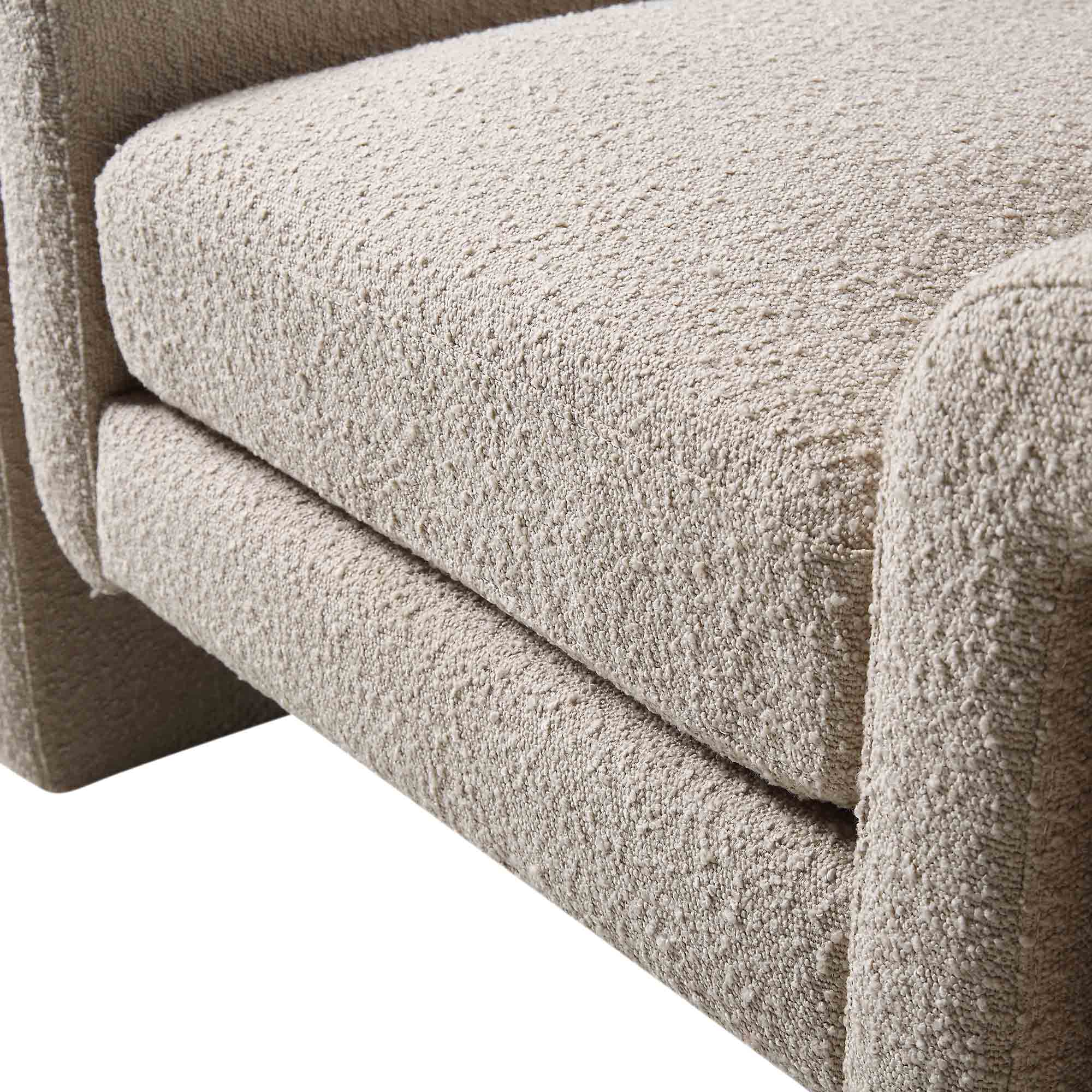 hampstead taupe boucle curved armchair hampstead taupe boucle curved armchair