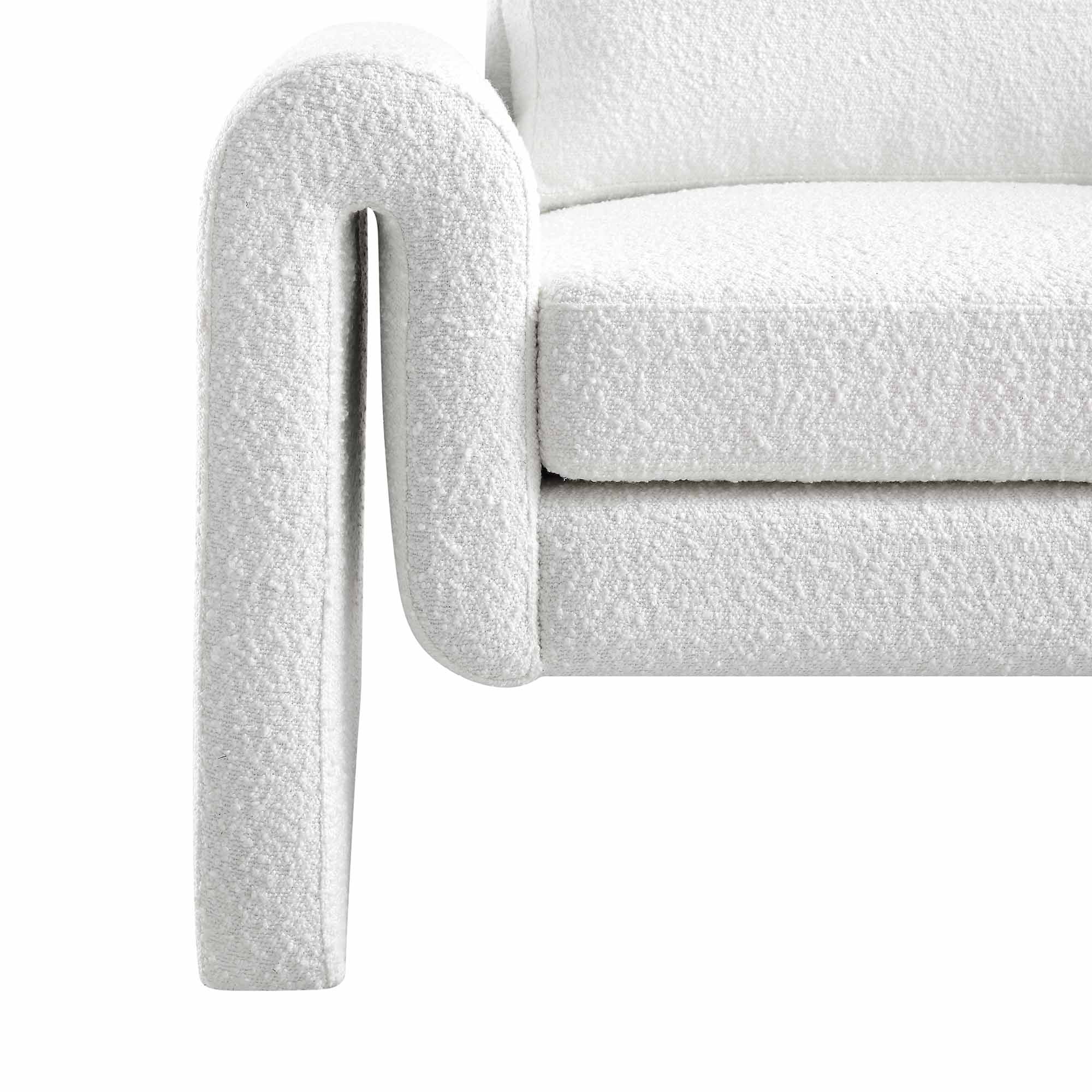 hampstead white boucle curved armchair hampstead white boucle curved armchair