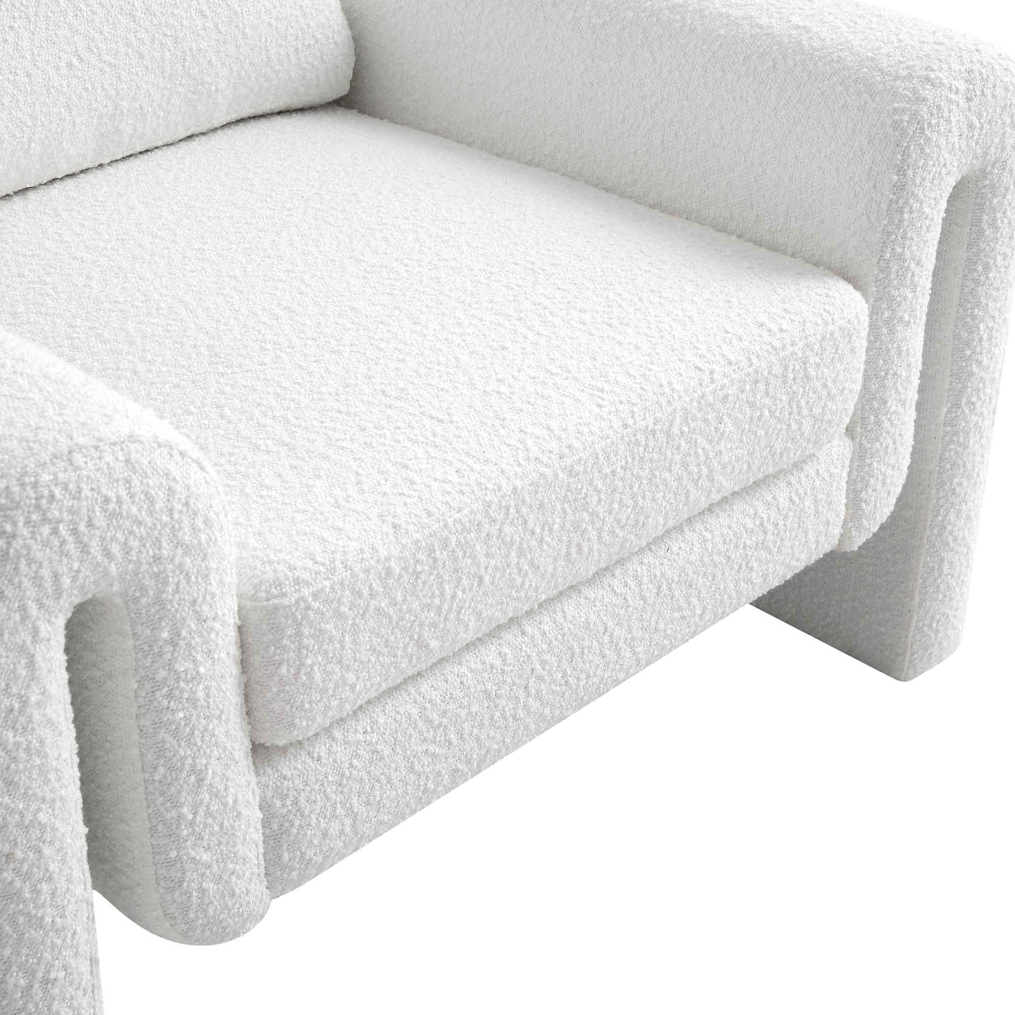 hampstead white boucle curved armchair hampstead white boucle curved armchair
