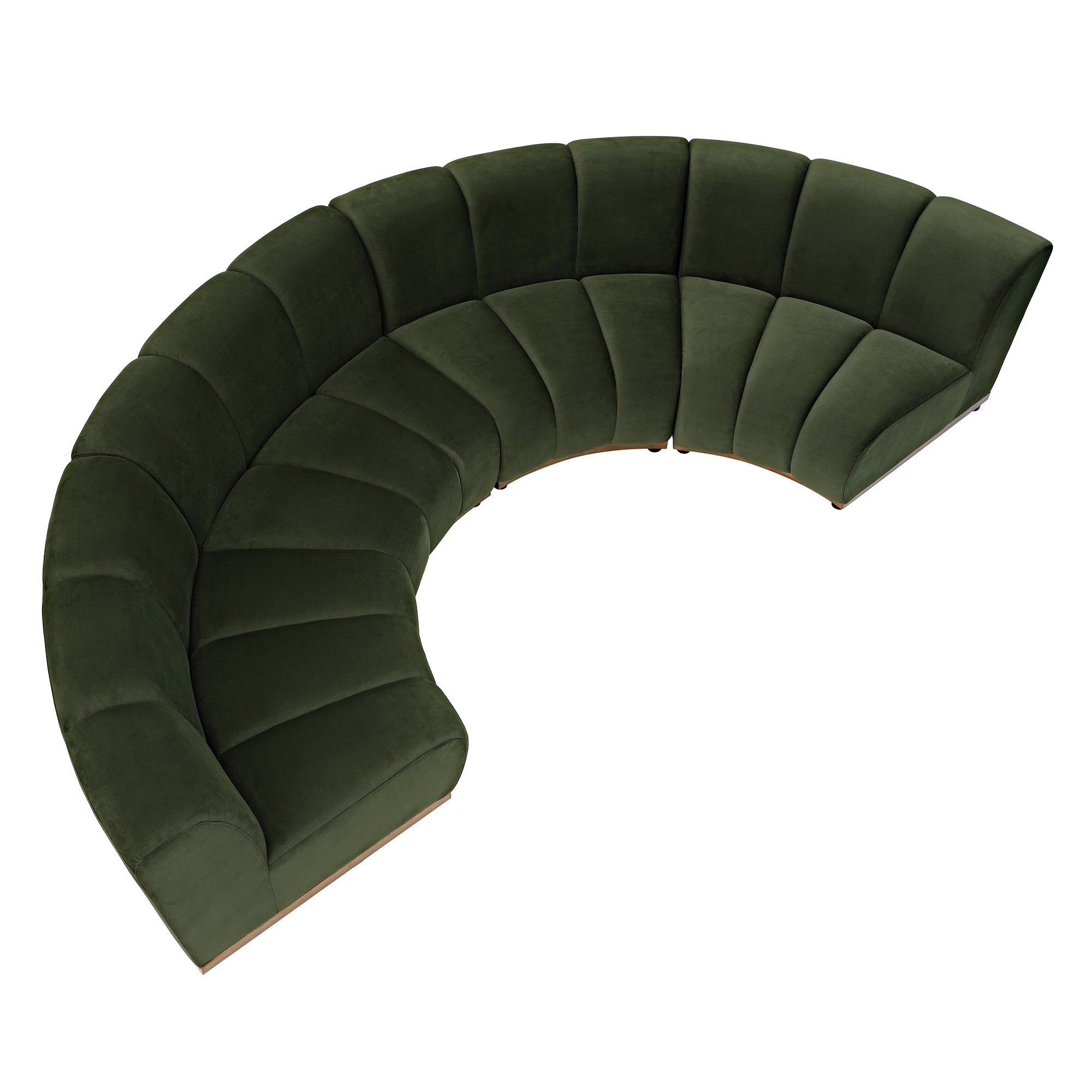 granvia moss green velvet sectional sofa, 4 seater half circle sofa granvia moss green velvet sectional sofa, 4 seater half circle sofa
