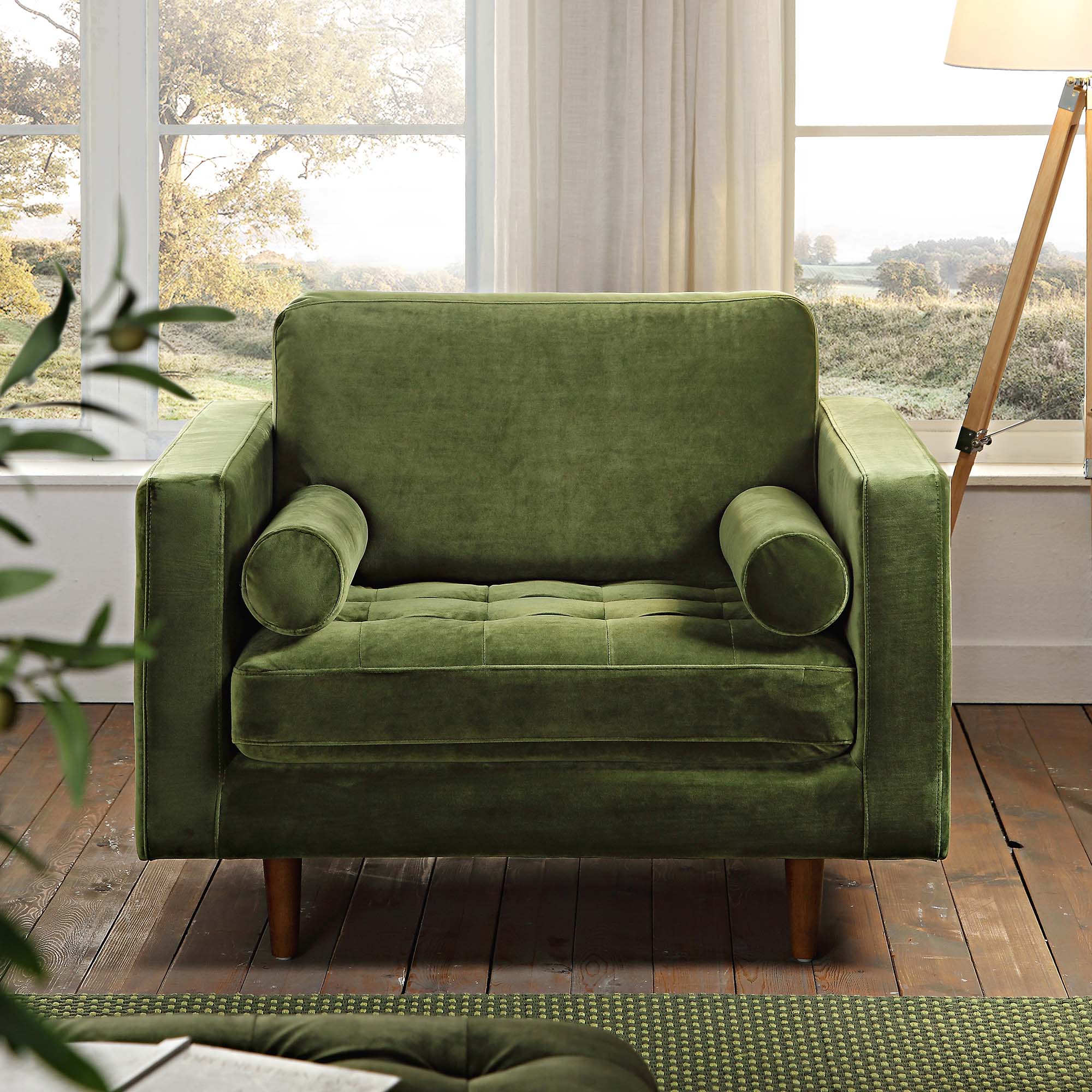 henrietta armchair, moss green velvet henrietta armchair, moss green velvet