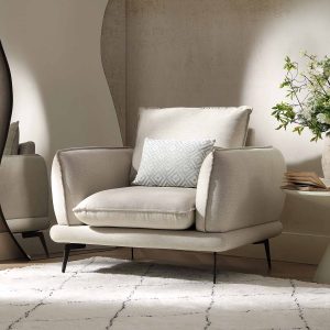 obriel oatmeal fabric armchair