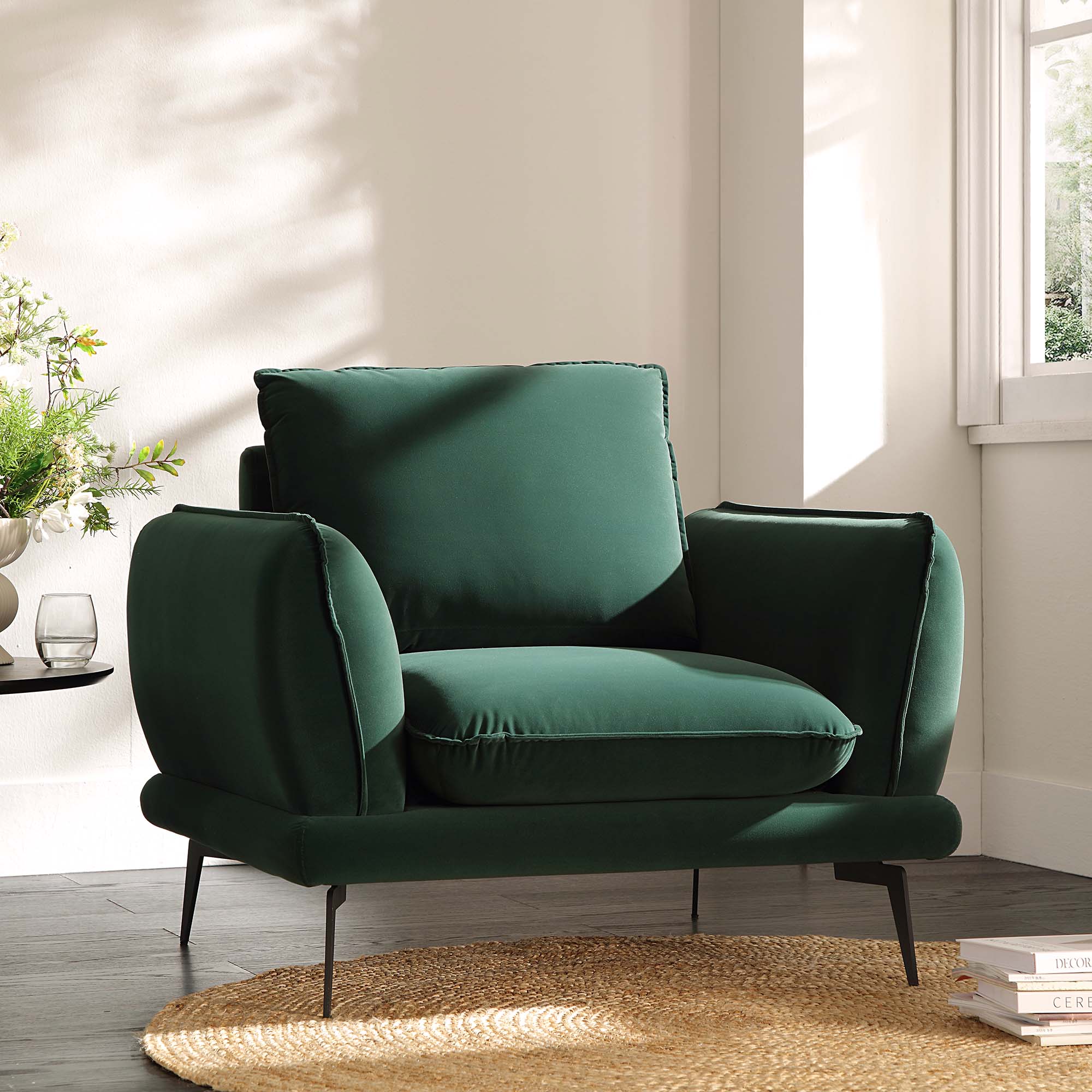 obriel forest green velvet armchair obriel forest green velvet armchair
