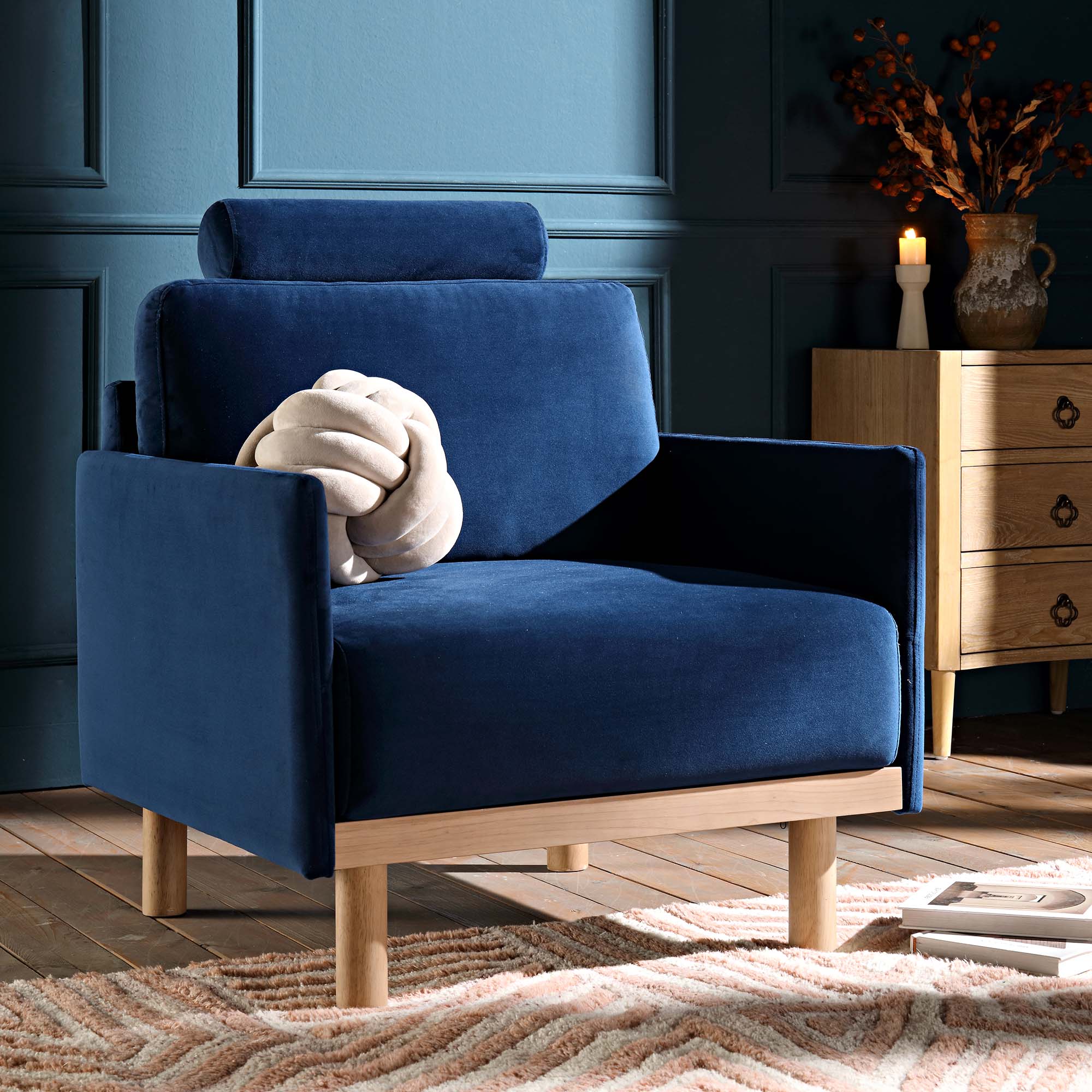 timber navy blue velvet armchair timber navy blue velvet armchair