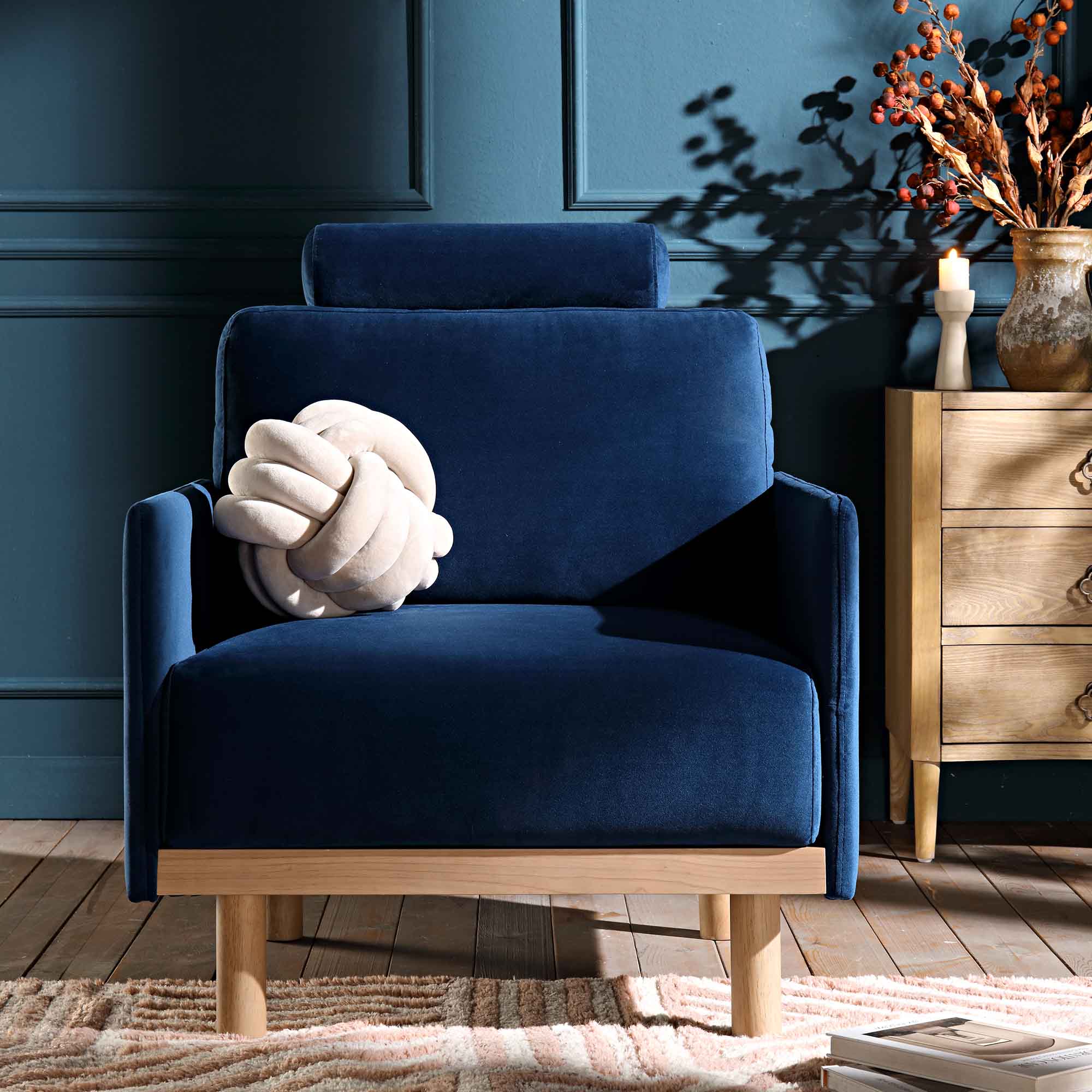 timber navy blue velvet armchair timber navy blue velvet armchair