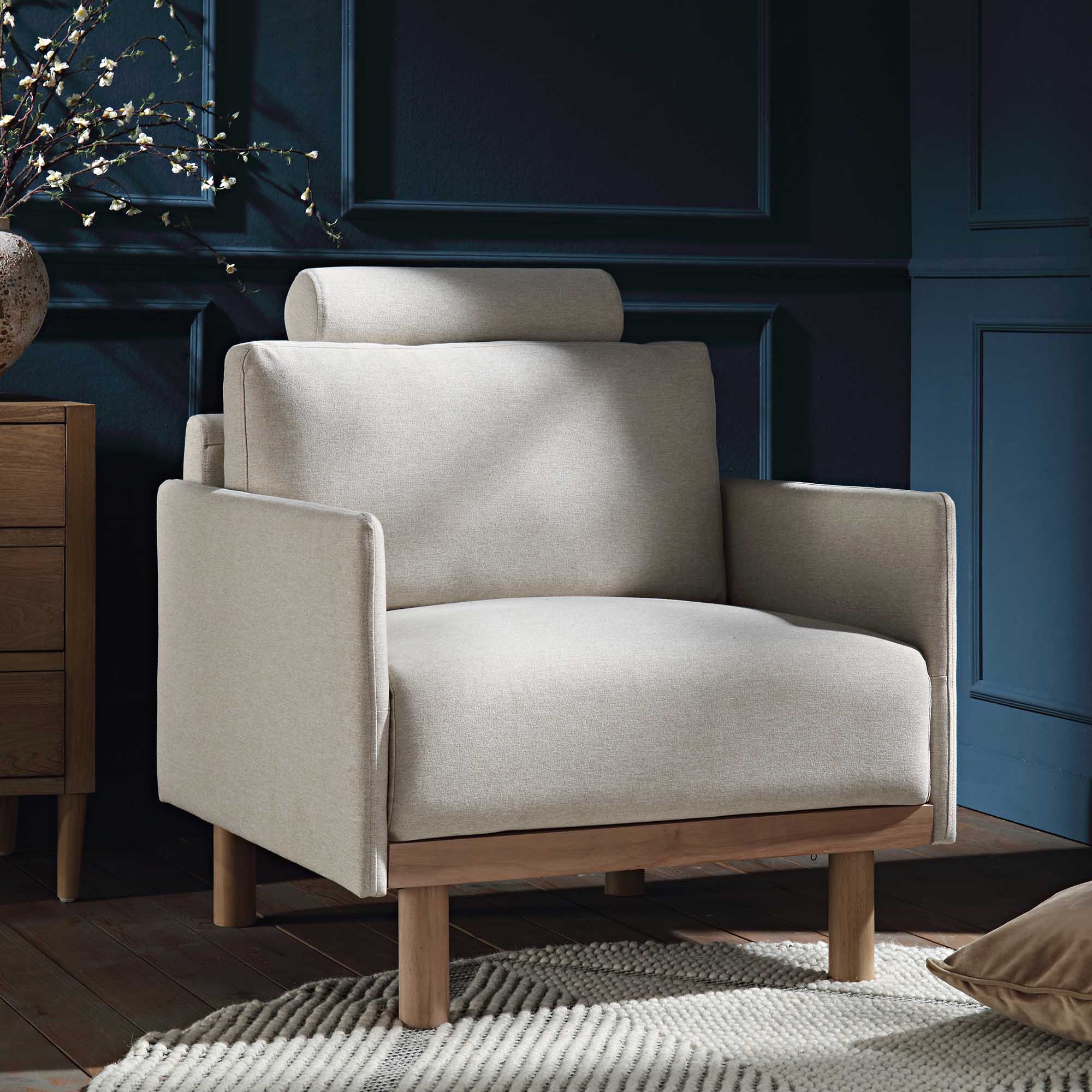 timber oatmeal fabric armchair timber oatmeal fabric armchair
