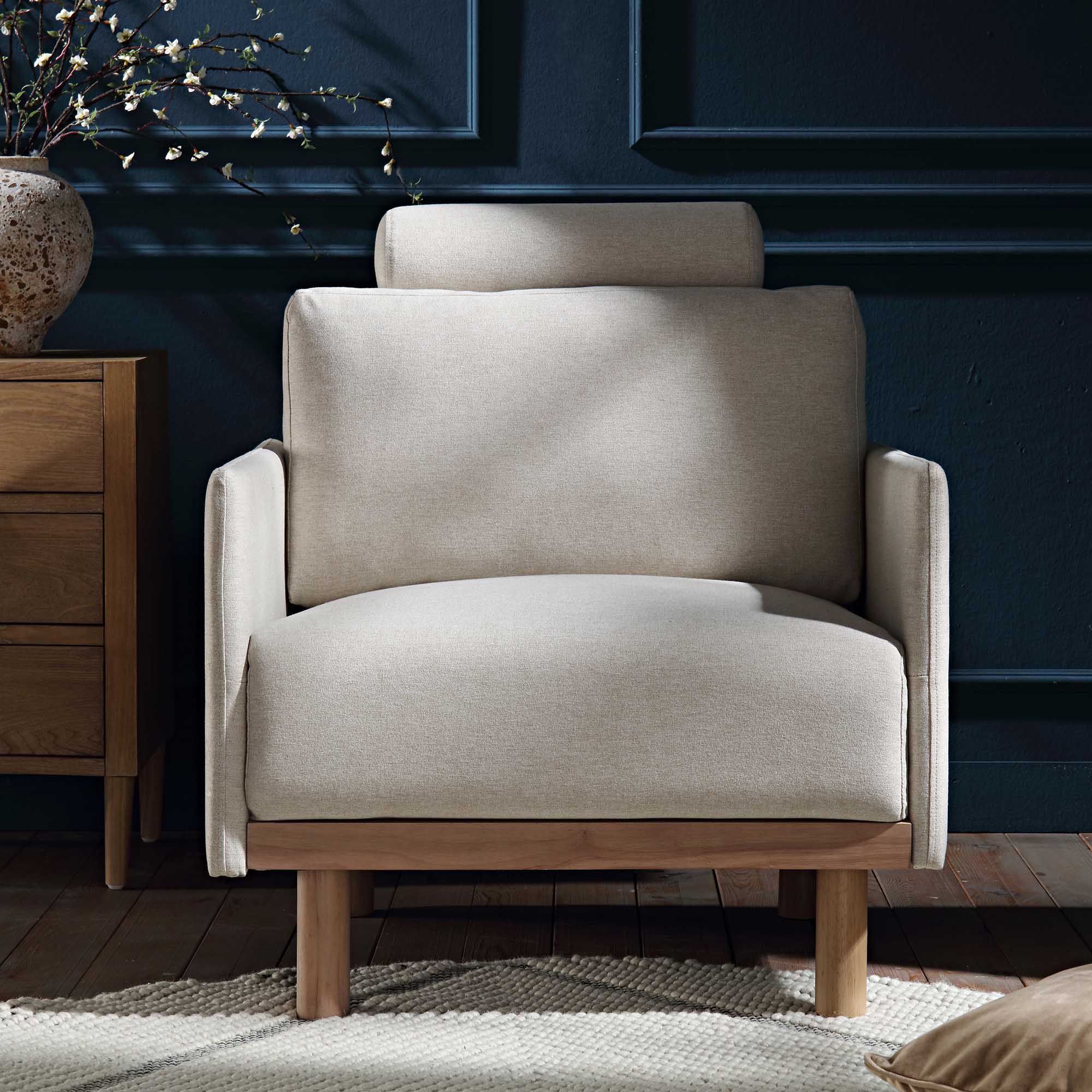 timber oatmeal fabric armchair timber oatmeal fabric armchair