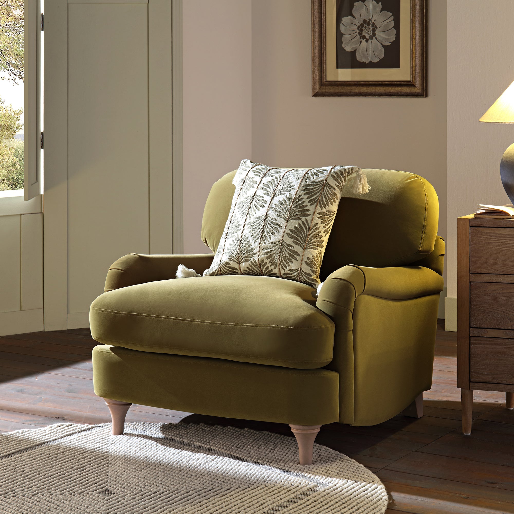 daphnis fudge velvet sofa, 1 seater daphnis fudge velvet sofa, 1 seater