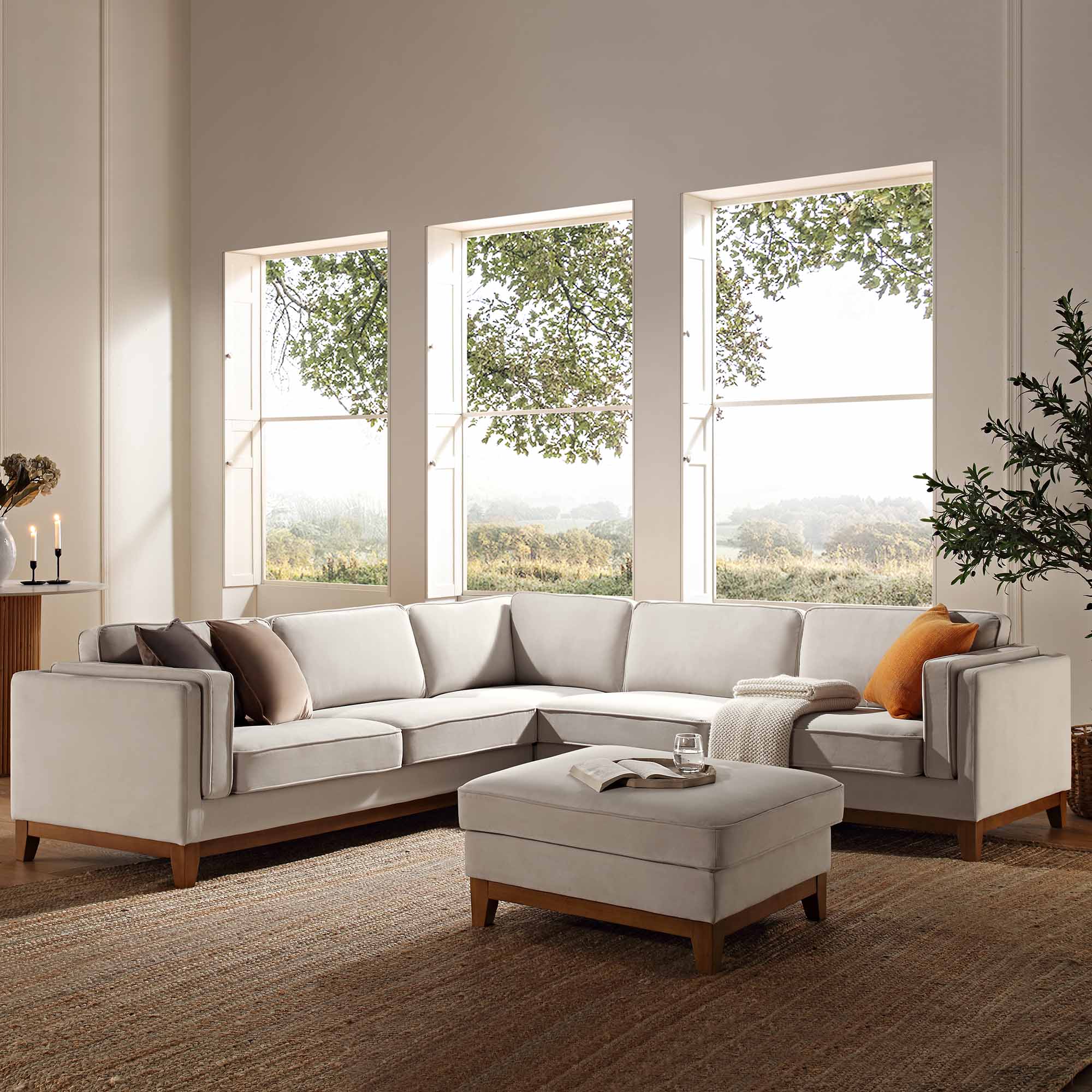 dipley champagne velvet grande corner sofa dipley champagne velvet grande corner sofa