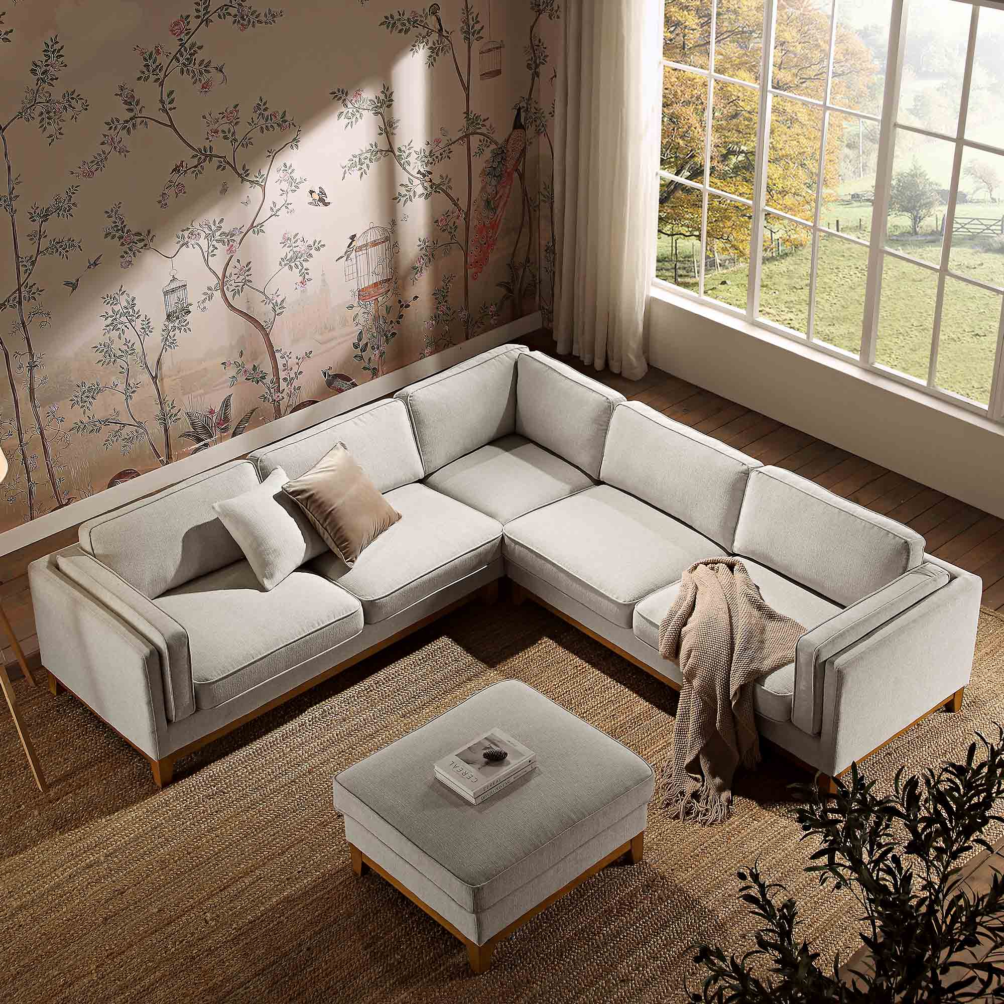 dipley oatmeal woven fabric grande corner sofa dipley oatmeal woven fabric grande corner sofa