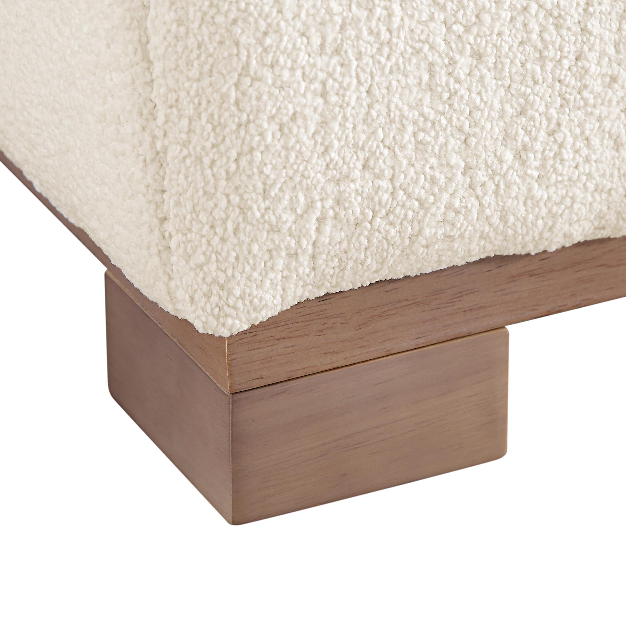 belsize beige boucle sofa with wooden base, large chaise left hand facing belsize beige boucle sofa with wooden base, large chaise left hand facing