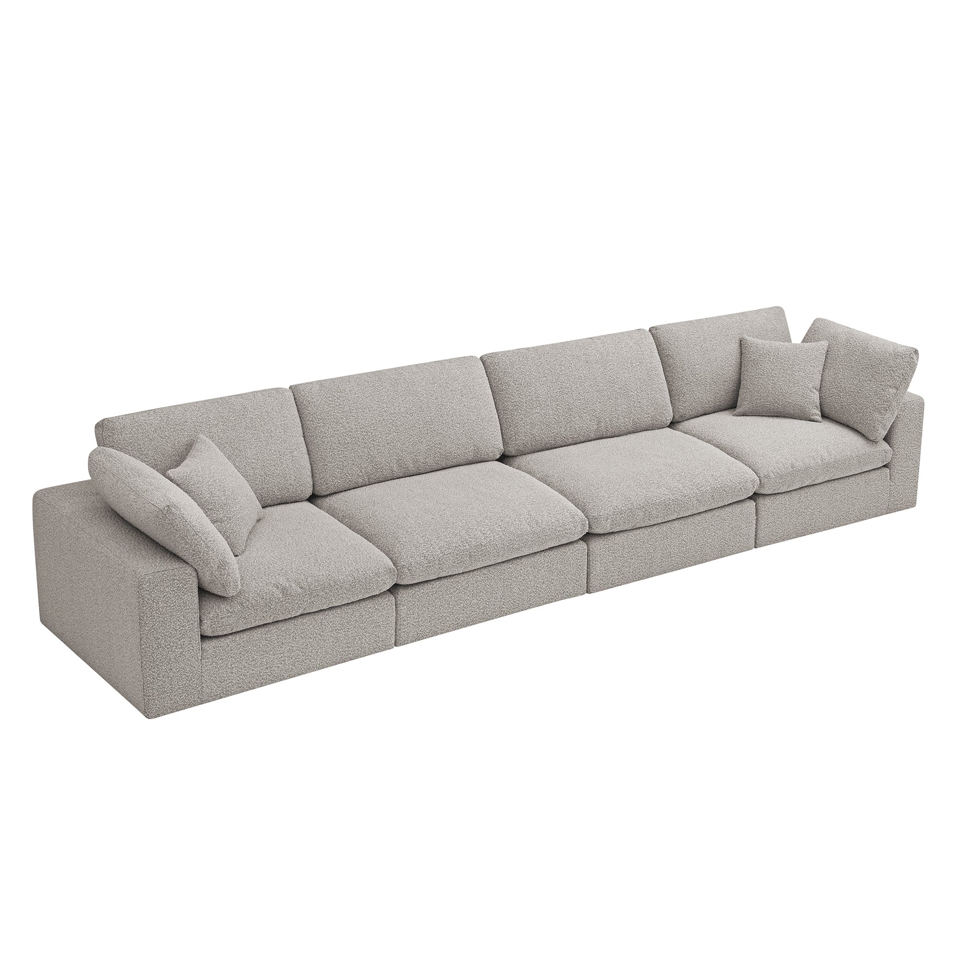 lutyens taupe boucle sectional sofa, 4 piece lutyens taupe boucle sectional sofa, 4 piece