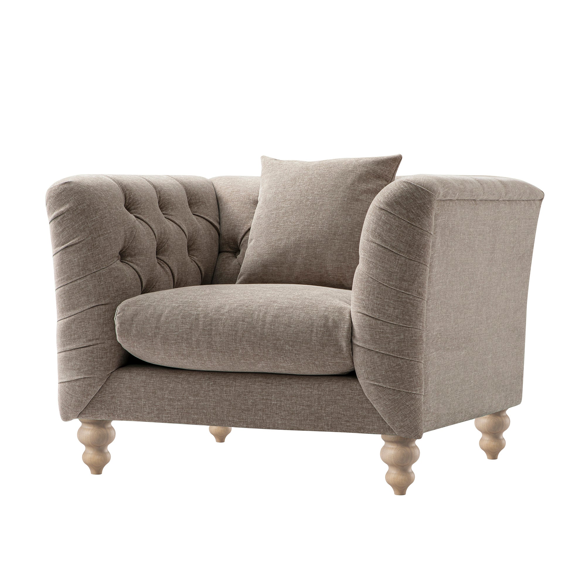 ashby chesterfield armchair, taupe chenille ashby chesterfield armchair, taupe chenille
