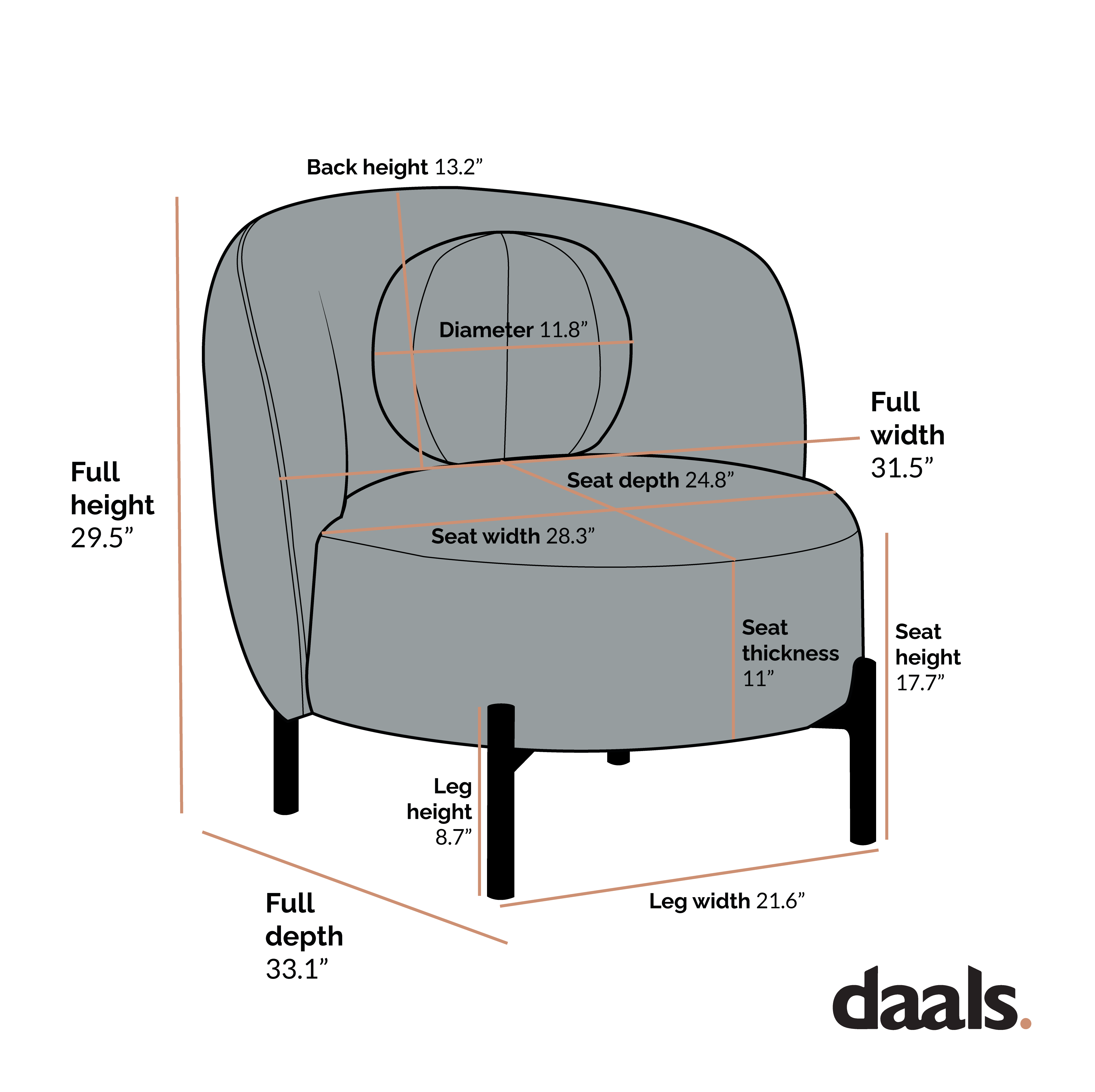 amboise armchair with ball cushion, marigold textured fabric amboise armchair with ball cushion, marigold textured fabric