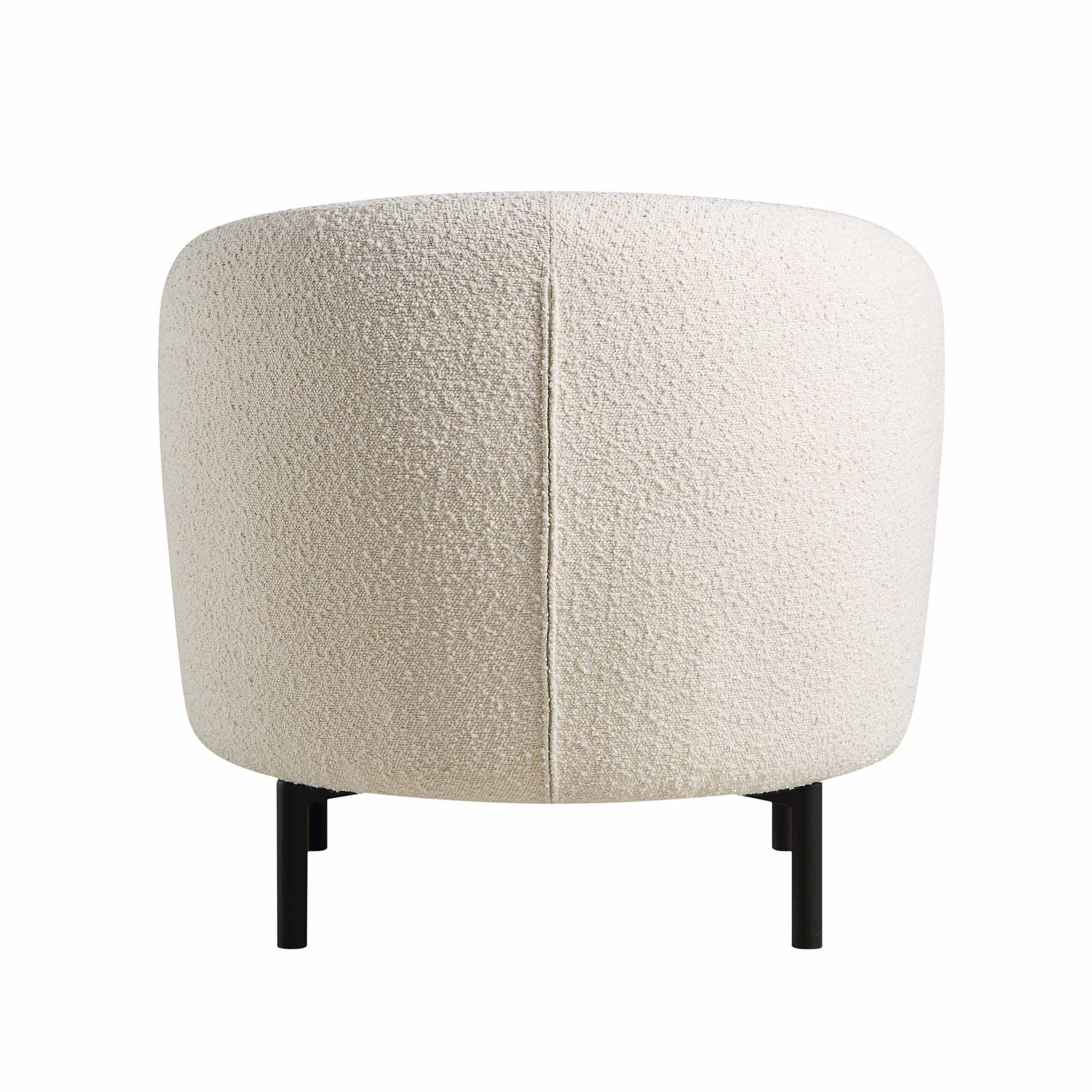 amboise armchair with ball cushion, ecru boucle amboise armchair with ball cushion, ecru boucle
